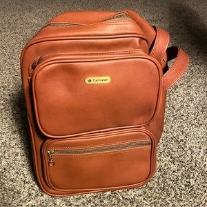 Vintage Samsonite Carry on Bag Travel Weekender Carry On Shoulder Bag Brown